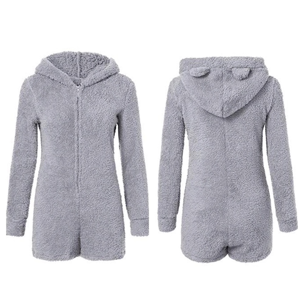 Sexy Animal Hoodie Sleep Jumpsuit with Ears - Picture 13 of 16